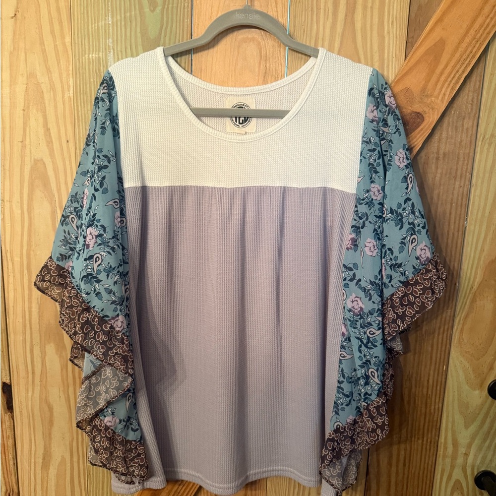 Floral Sleeve Women's Blouse